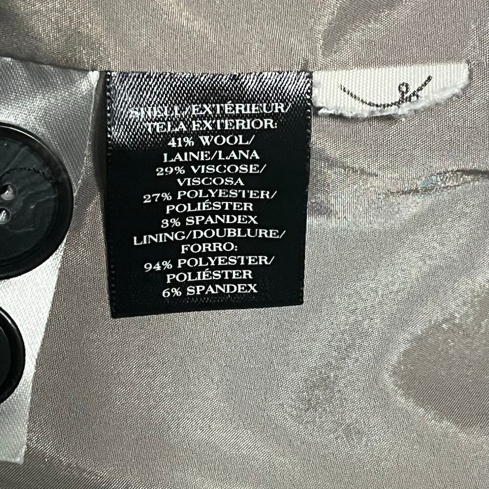 Ann Taylor Taupe Wool Blend Blazer 6P Petite Slim Fit Workwear Office Jacket - Picture 8 of 10